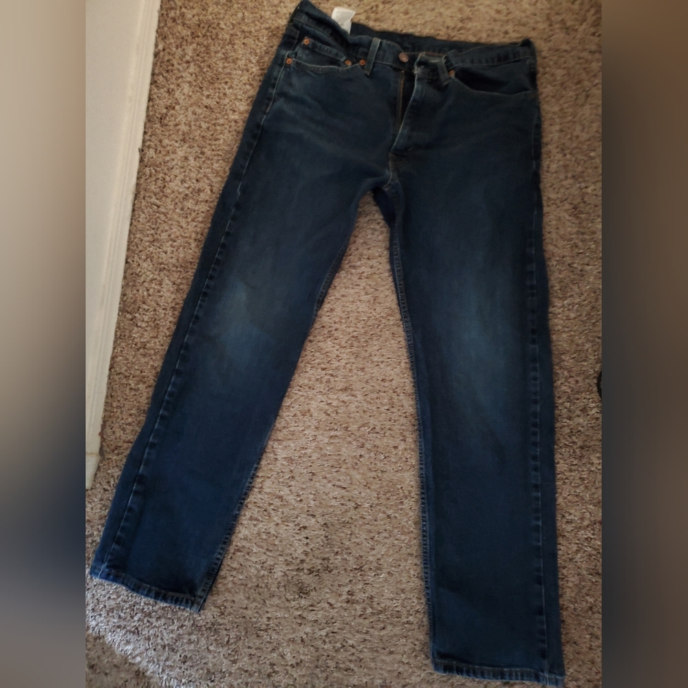 Levi's Dark Blue Straight Jeans for Men